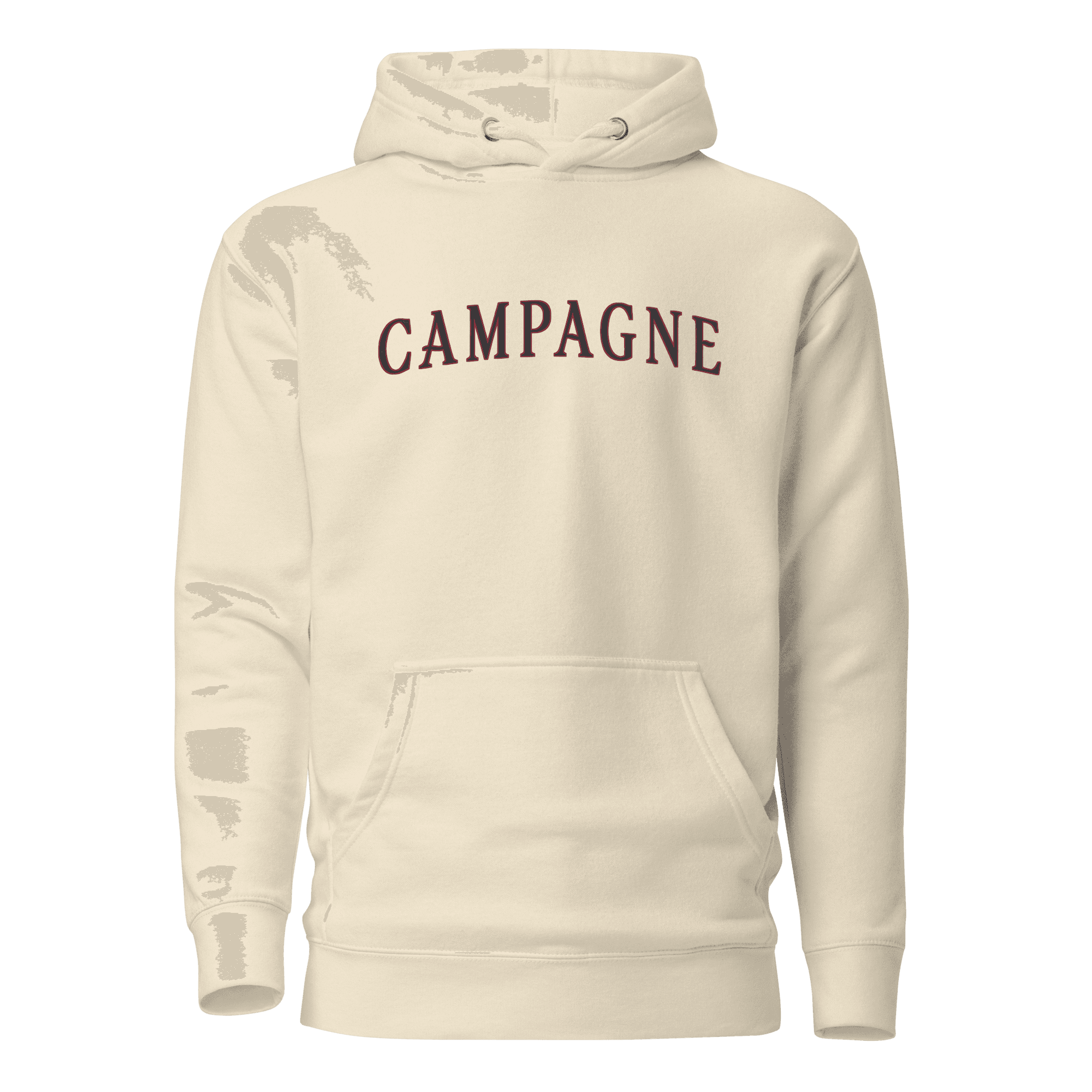Campagne Arched Wordmark Hoodie Bone, front product view