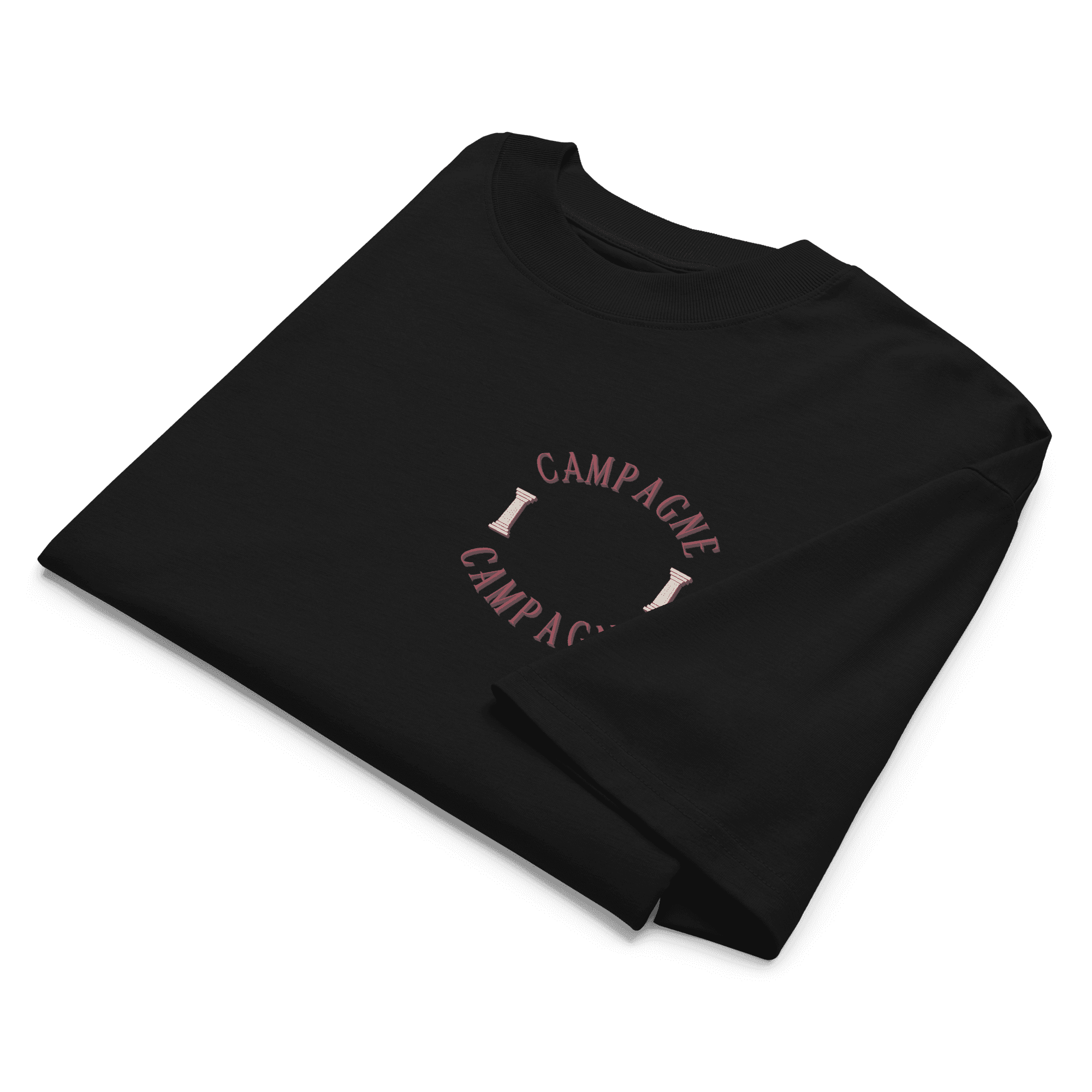 Campagne Circle Column Tee in Black, detail view