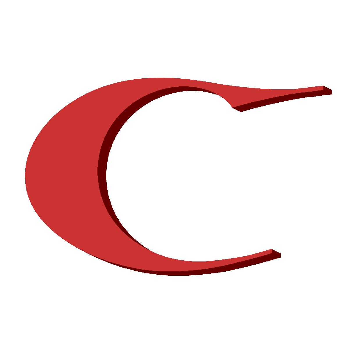Campagne Velocity C in flat red and maroon embroidery artwork